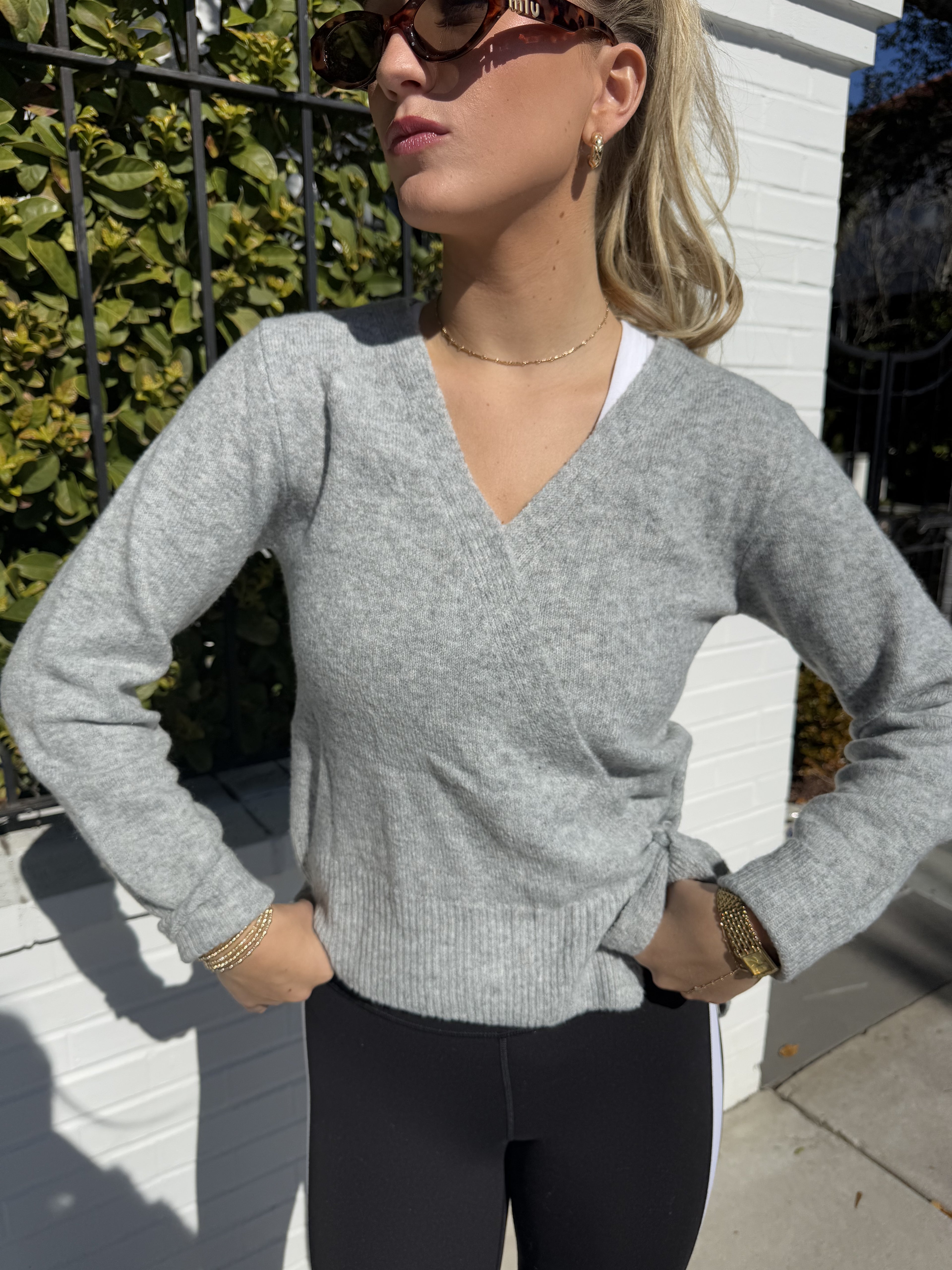 On Point Wrap Sweater